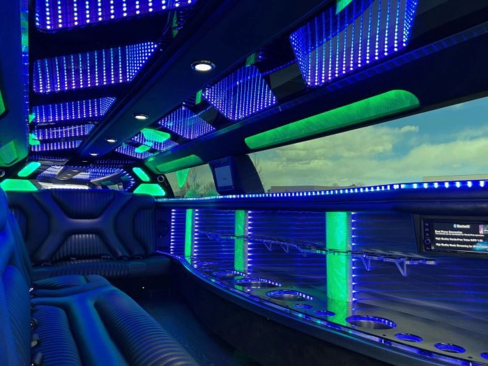 Stretch limo with LED bar – Greenwood Village limo service